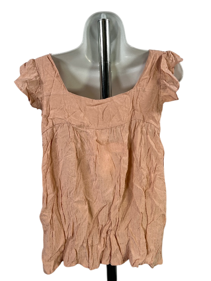 Pleione Women's Blush Pink Sleeveless Pleated Blouse - S image 2