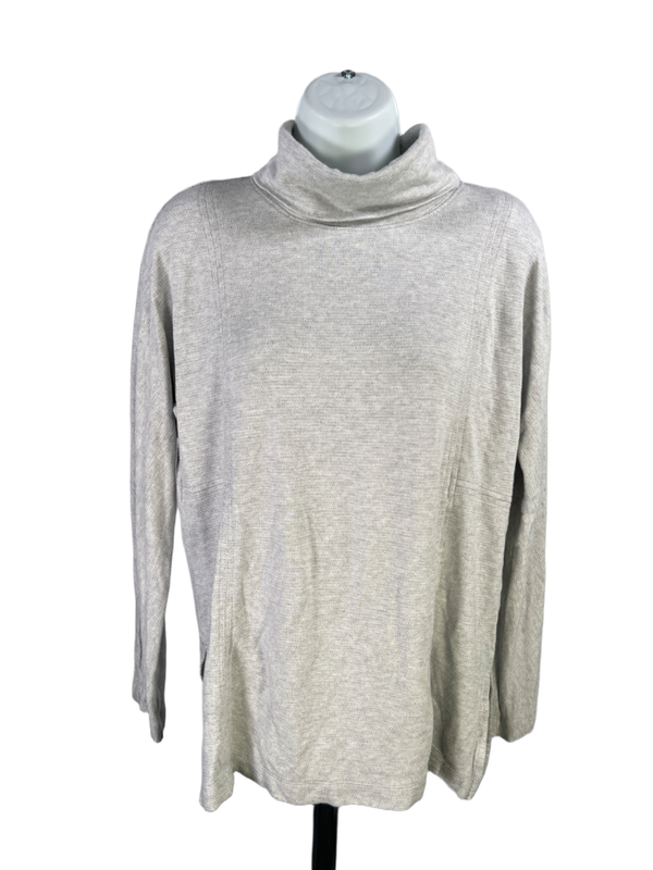 Pure J.Jill Women's Gray Long Sleeve Turtleneck Sweater - S