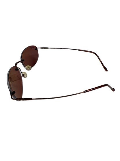Maui Jim Unisex Brown MJ Sport Rimless Polarized Sunglasses image 3