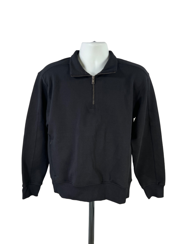 YPB By Abercrombie Men's Black Neoknit Stretch Quarter Zip Jacket - S