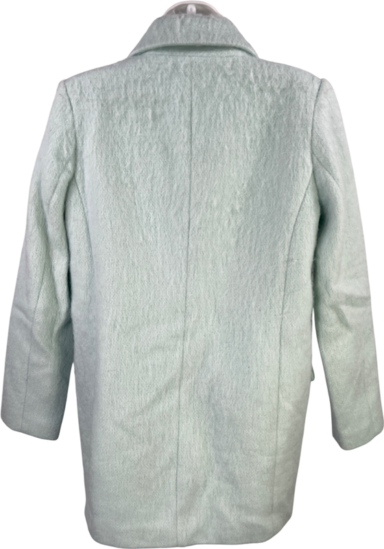 Old Navy Women’s Light Blue Wool Blend Fuzzy Overcoat - S image 2