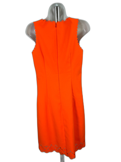 J.Crew Women's Orange Laser Cut Sleeveless Sheath Dress - 0 image 2