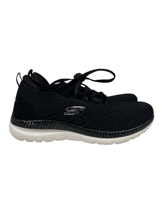 Skechers Women's Black Memory Foam Bountiful Sneakers - 7