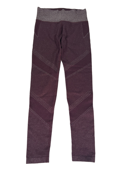 Athleta Women's Purple Metallic Twilight Tight Pull On Athletic Leggings - L