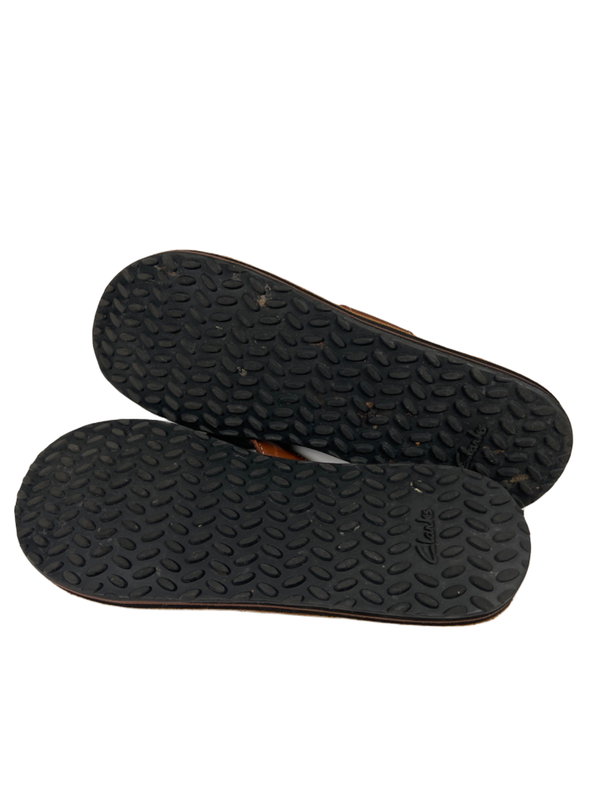 Clarks Women's Brown Leather Roxanna Toe-Post Flip-Flop Sandals - 10 image 8