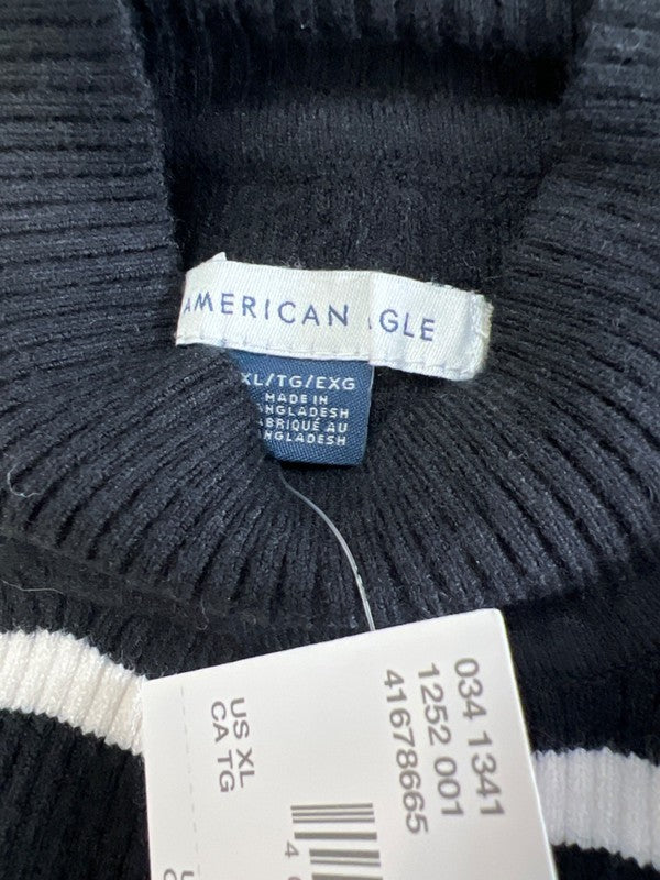 American Eagle Outfitters Women's Black/White Striped Long Sleeve Sweater - XL image 3