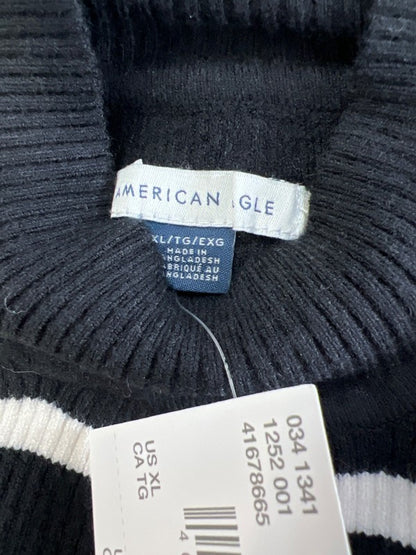 American Eagle Outfitters Women's Black/White Striped Long Sleeve Sweater - XL image 3