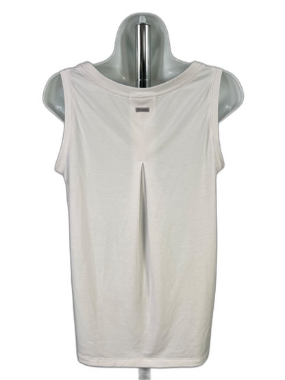 Columbia Women's White Pleated Back Loose Fit Sleeveless Tank Top - XS image 2