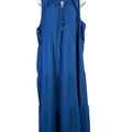 Max Studio Women's Blue A-Line Keyhole Sleeveless Midi Dress - 3X Plus