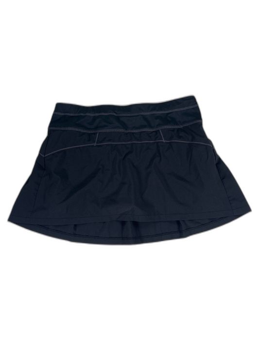 Athleta Women's Black Lined Runaround Pleated Back Athletic Skort - S