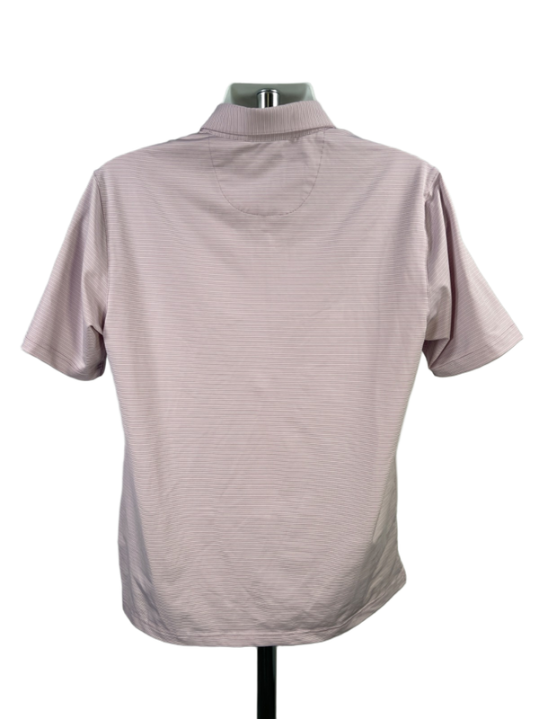 Greg Norman Men's Purple Striped Short Sleeve ML75 Golf Polo Shirt - M image 2