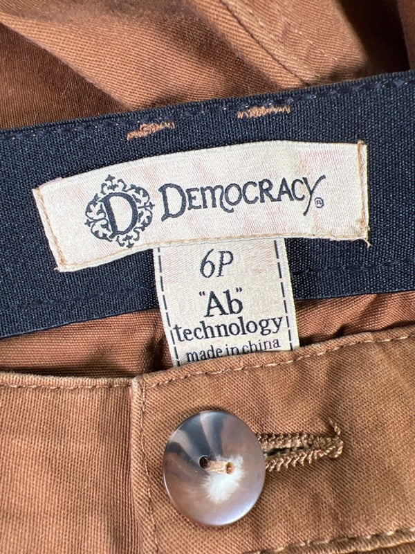 Democracy Women's Brown High Rise Stretch Skinny Jean Pants - 6 Petite image 3