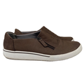 Clarks Collection Women's Gray/Taupe Suede Soft Cushion Side Zip Shoes - 8