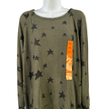 Buffalo David Bitton Women's Green Army Twinkle Long Sleeve Shirt - XXL