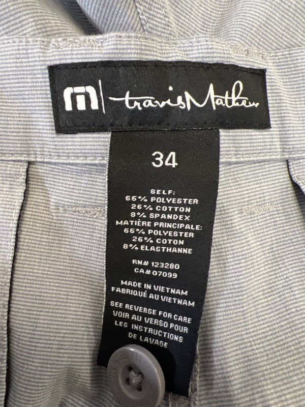 Travis Mathew Men's Gray El Dorado Golf Shorts - 34 image 3