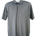 Nike Men's Gray Dri-Fit Short Sleeve Golf Polo Shirt - L