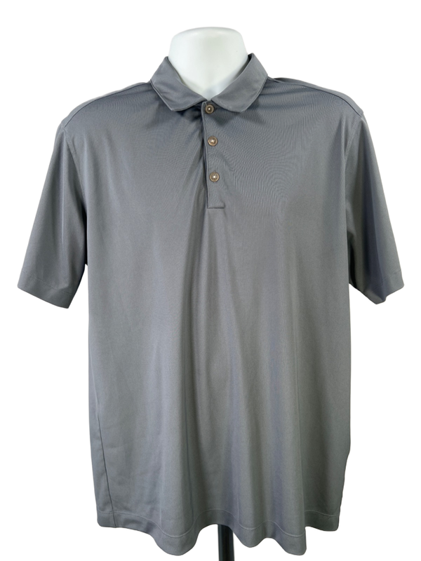 Nike Men's Gray Dri-Fit Short Sleeve Golf Polo Shirt - L