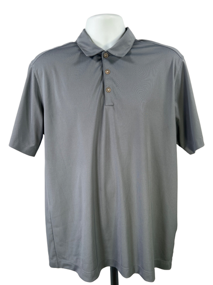 Nike Men's Gray Dri-Fit Short Sleeve Golf Polo Shirt - L