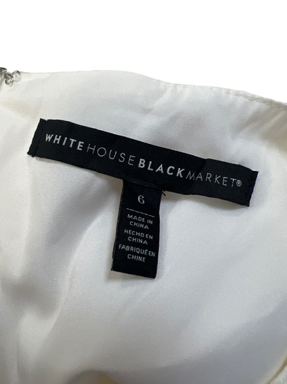 White House Black Market Women's White Lace Bell Sleeve Midi Dress - 6 image 3