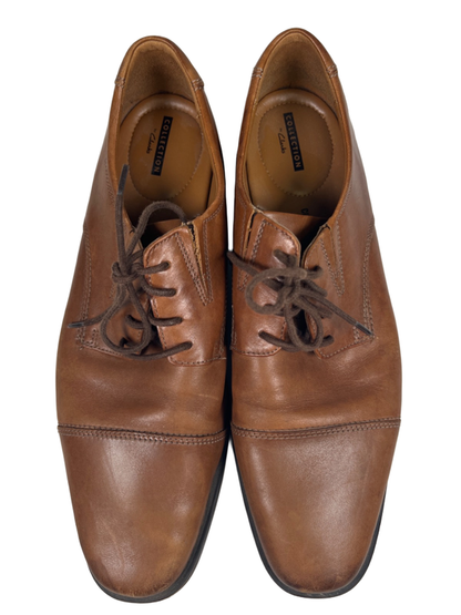 Clarks Collection Men's Brown Leather Oxford Dress Shoes - 12 image 3