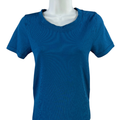 Athleta Women's Blue Short Sleeve Ribbed Athletic T-Shirt - M