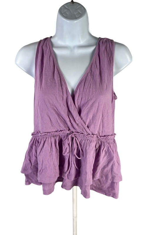NEW J.Crew Women’s Purple Sleeveless Wrap Tank Top - XS image 2