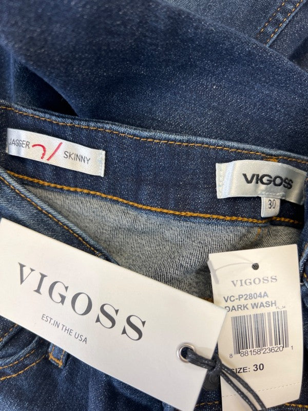 Vigoss Women's Dark Wash Jagger Skinny Denim Jeans - 30 image 3