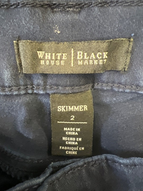 White House Black Market Women's Blue Skimmer Button Ankle Jeans - 2 image 3