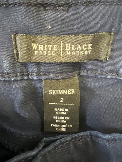 White House Black Market Women's Blue Skimmer Button Ankle Jeans - 2 image 3