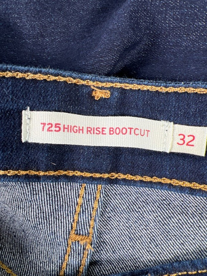 Levi Women's Dark Wash 725 High Rise Bootcut Jeans - 32 image 3