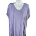 Banana Republic Women's Purple Short Sleeve V-Neck T-Shirt - XL