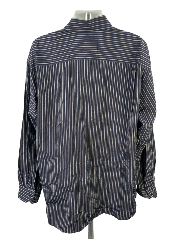 John W. Nordstrom Men's Blue Striped Long Sleeve Button Up Shirt - XXL image 2