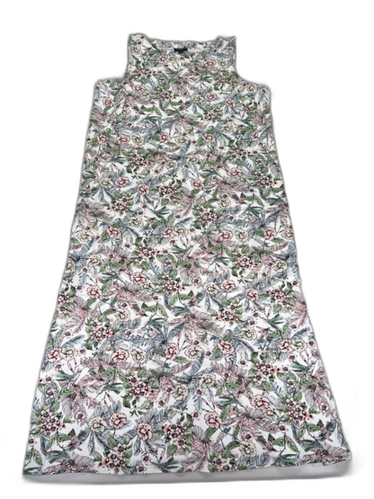 J Jill Women's Pink/Green Wearever Floral Sleeveless Maxi Dress - L Petite
