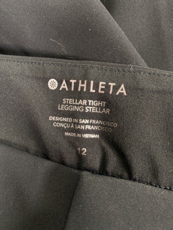 Athleta Women's Black Zip Ankle Pants - Size 12 image 3