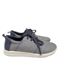 Toms Women's Blue Del Rey Chambray Metallic Polka Dot Lace Up Sneakers - 7