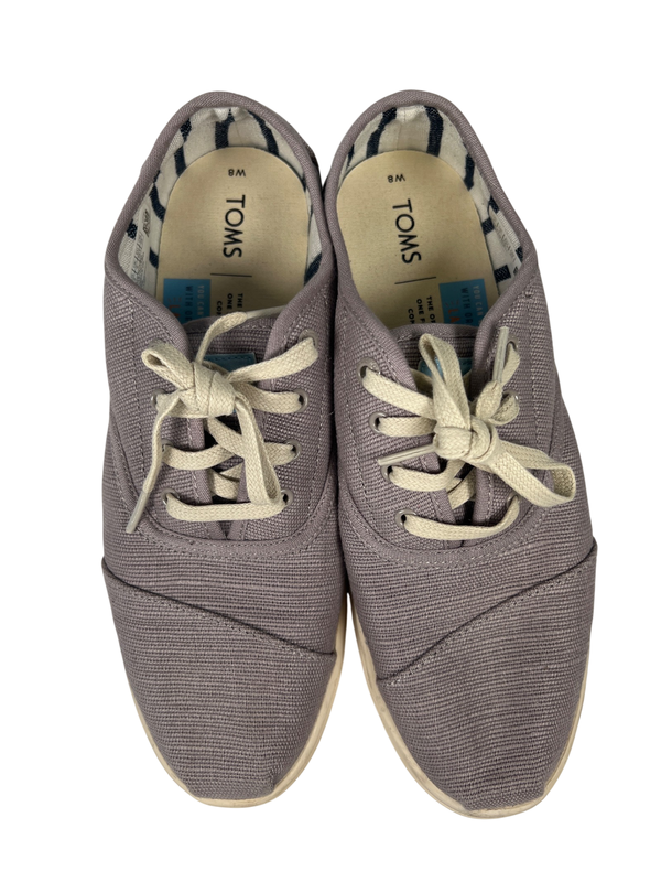Toms Women's Gray Cordones Plus Lace Up/Slip-On Sneakers - 8 image 3