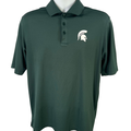 Antigua Men's Green Michigan State University Short Sleeve Golf Polo Shirt - M