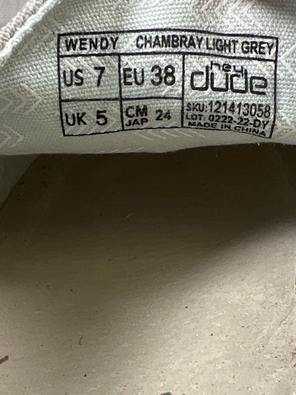 Hey Dude Women's Gray Canvas Wendy Slip On Shoes - 7 image 7