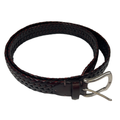 John W. Nordstrom Men's Brown/Red Leather Woven Brass Buckle 51 in Belt