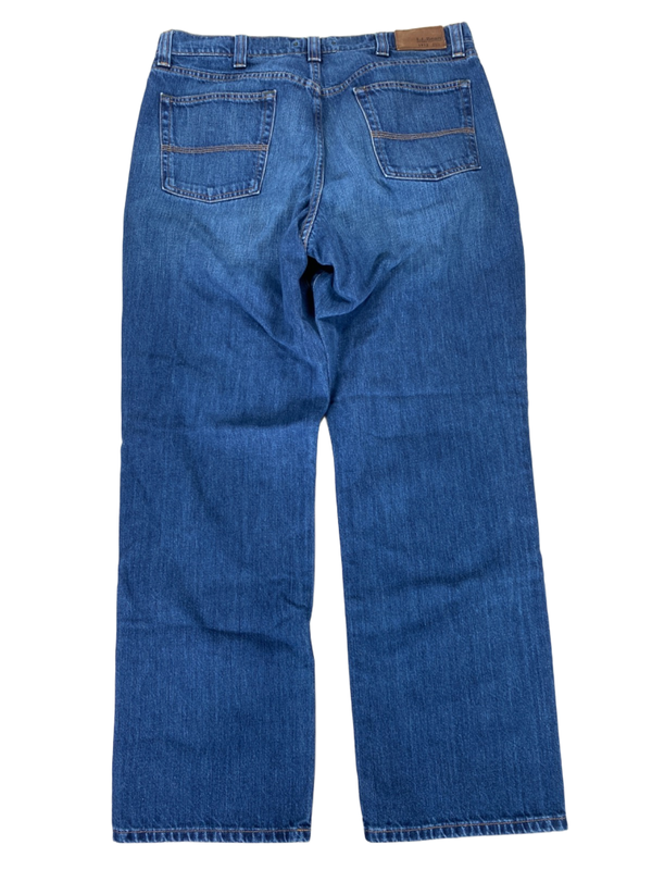 LL Bean Men's Medium Wash 1912 Natural Fit Straight Leg Jeans - 36 image 2