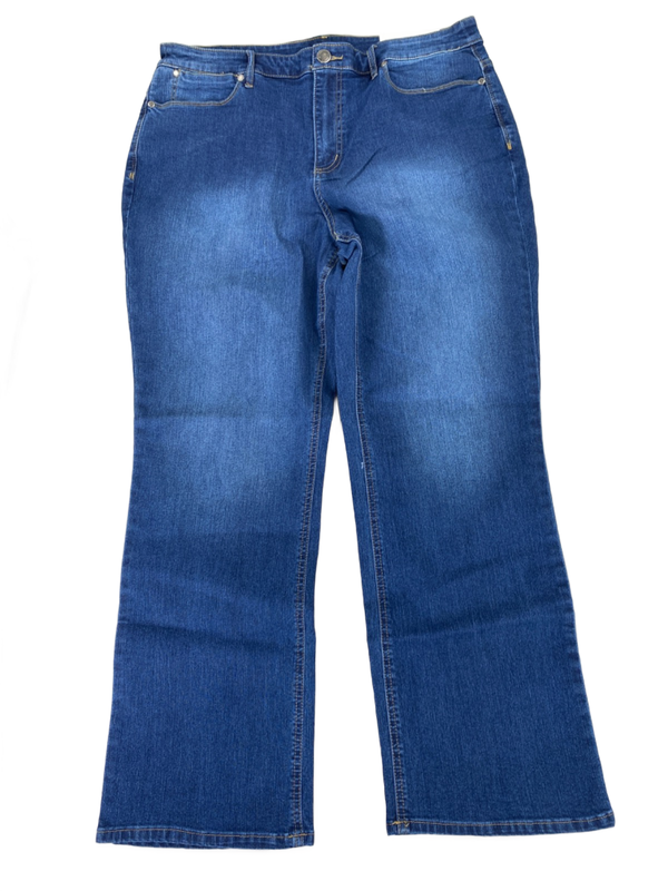 Christopher & Banks Women's Medium Wash High Rise Barely Boot Jeans - 16 Short