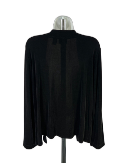 Chico's Travelers Women's Black/Pink Long Sleeve Open Front Jacket - 2/US L image 2