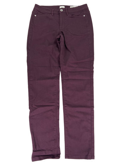 J Jill Women's Burgundy Boyfriend Straight Leg Ankle Denim Pants - 6