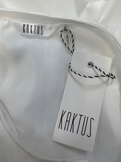 Kaktus Women's White 3/4 Puff Sleeve Tie Front Blouse - L image 3