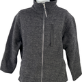 Woolrich Women’s Gray Wool Blend Long Sleeve Full Zip Jacket - M