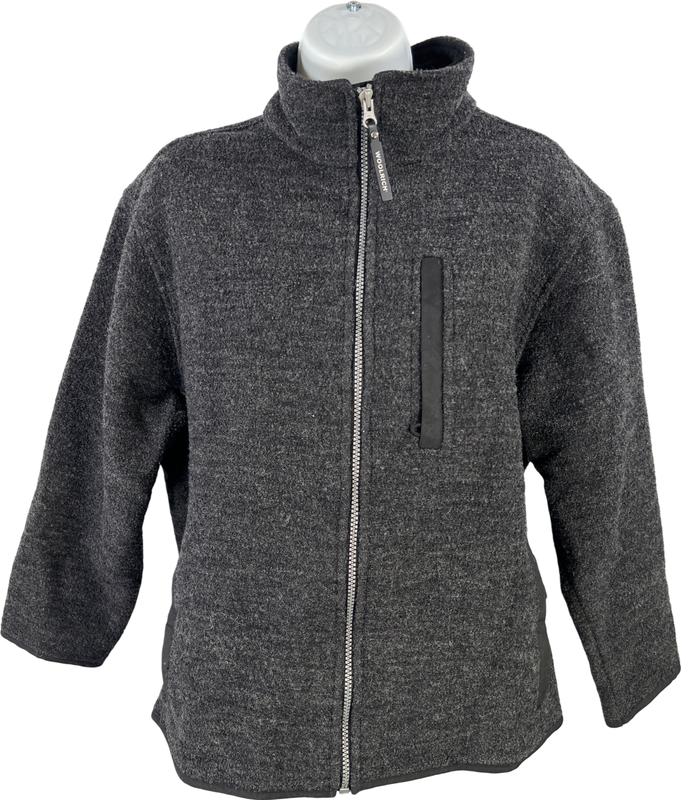 Woolrich Women’s Gray Wool Blend Long Sleeve Full Zip Jacket - M