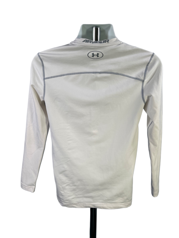 Under Armour Men's White Coldgear Compression Long Sleeve Athletic Shirt - L image 2