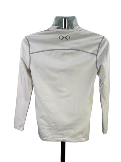 Under Armour Men's White Coldgear Compression Long Sleeve Athletic Shirt - L image 2