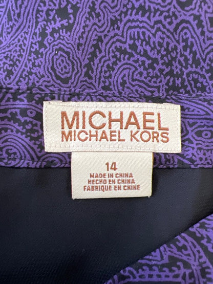 Michael Kors Women's Purple/Black Paisley Layered Skirt - 14 image 3