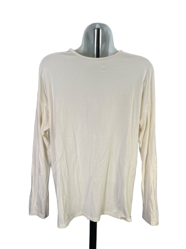 J Jill Women's White Basic Long Sleeve Tee Shirt - M image 2